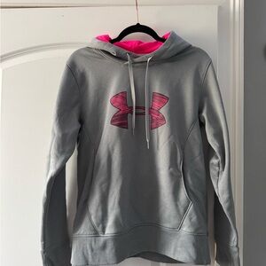 Under Armour Women's Gray Sweater with Pink Logo